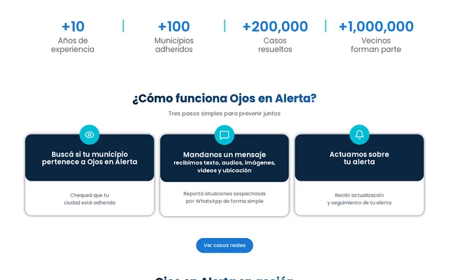 Network figures and the three steps for reporting an alert.